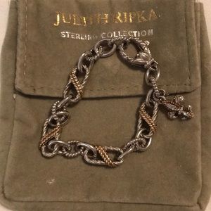 Judith Ripka gold and silver bracelet